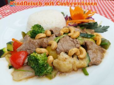 Rindfleisch mit Cashewnussen TN